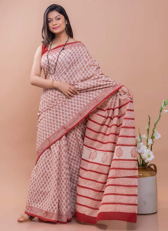 Cotton Mulmul Saree